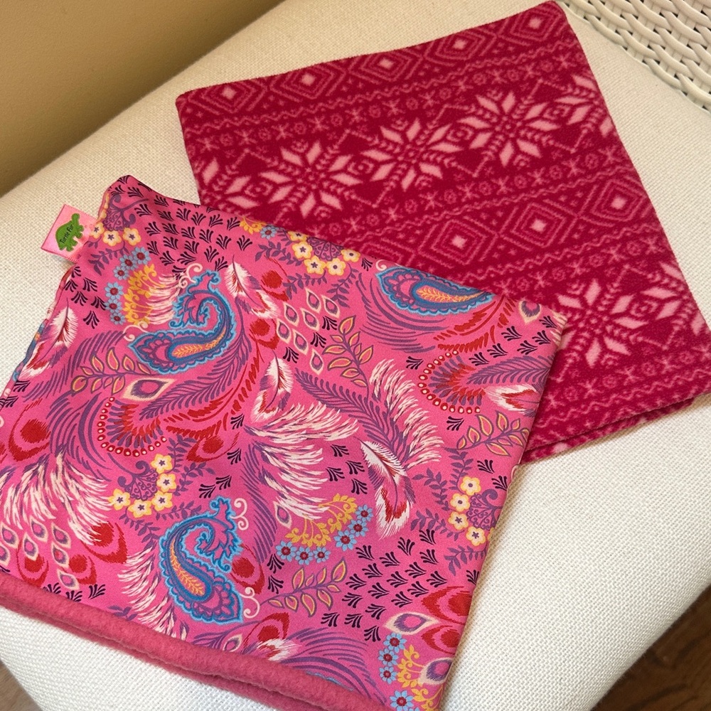 Girls Pink Neck Gaiters / Warmers (2)